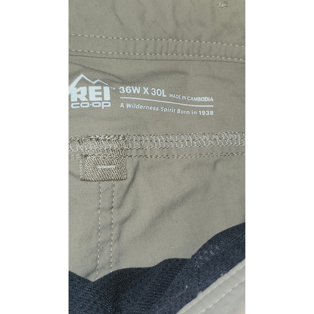 REI Co-op Sahara Path Pants Mens 36x30 Khaki Tan Nylon Stretch Hiking 25130-F24 - Picture 3 of 10